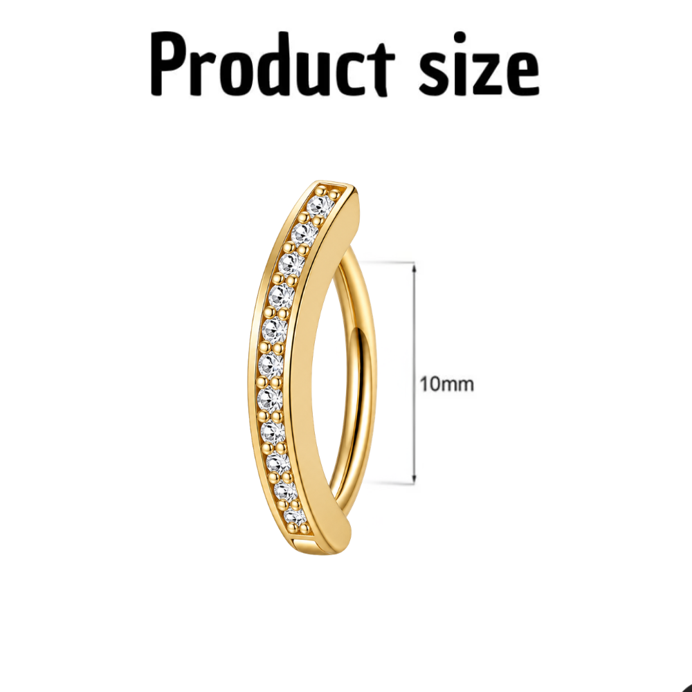Kristall-Bauchnabelpiercing • Titan