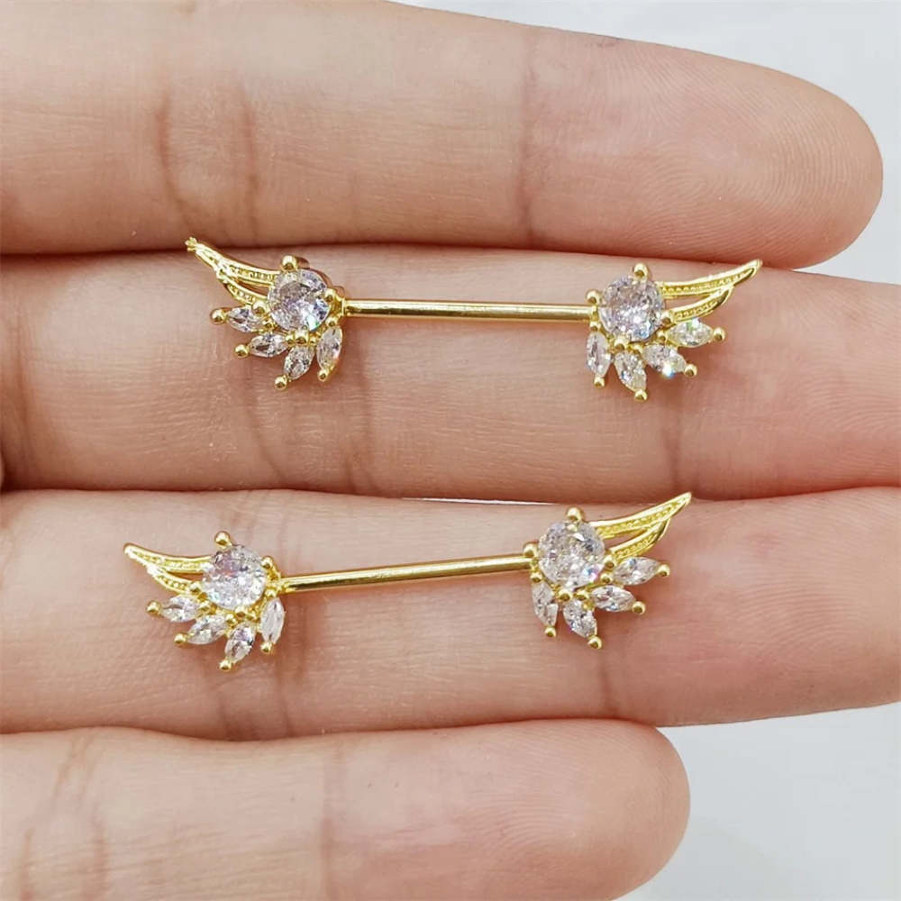 Angel-Brustwarzenpiercing • Titan • 2 Stk.