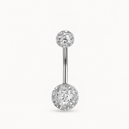 Glitzerndes Bauchnabelpiercing • Titan