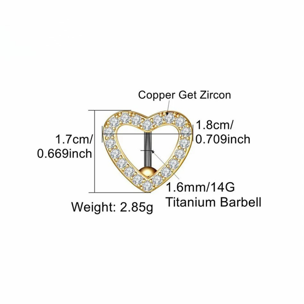 Inverted-Heart-Bauchnabelpiercing • Titan