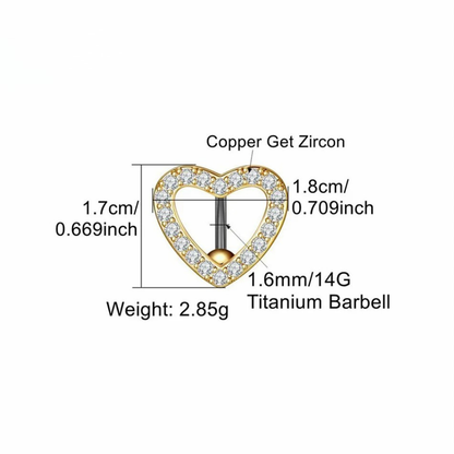 Inverted-Heart-Bauchnabelpiercing • Titan