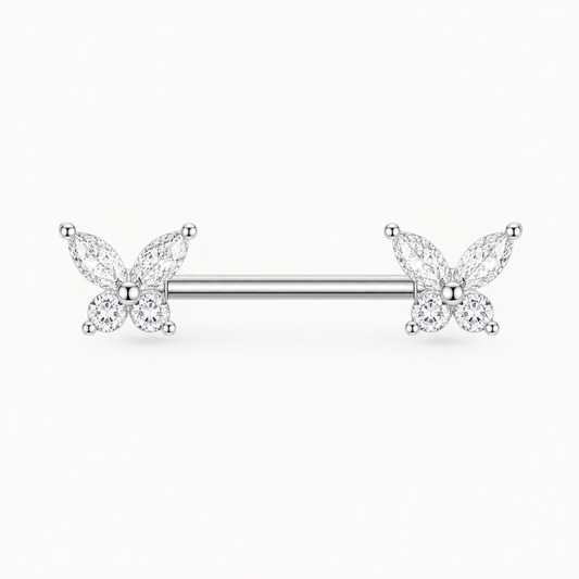 Schmetterling Brustwarzenpiercing • Titan • 2 Stk.