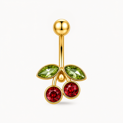 Kirsch-Bauchnabelpiercing • Titan