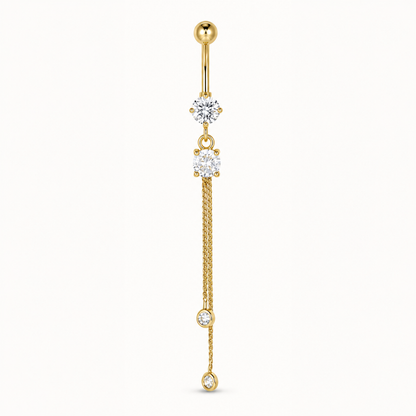Titan-Bauchnabelpiercing mit Hängekette