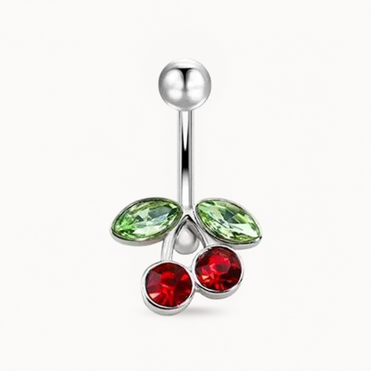 Kirsch-Bauchnabelpiercing • Titan