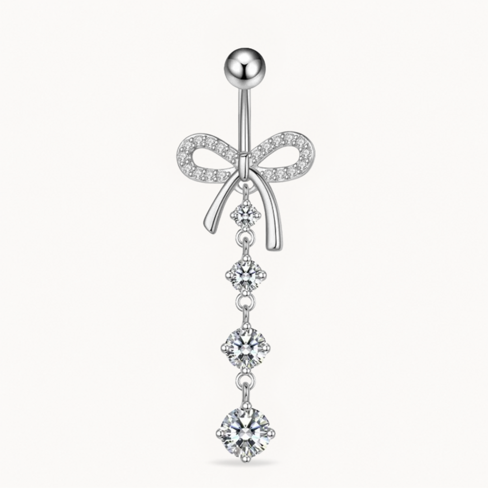 Titan-Bauchnabelpiercing mit Schleife