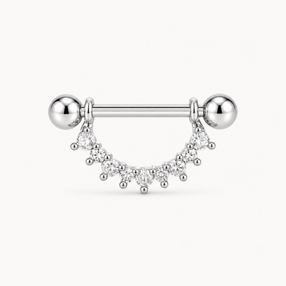 Strass-Brustwarzenpiercing • Titan • 2 Stk.