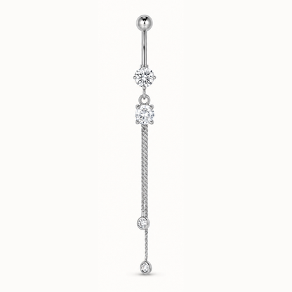 Titan-Bauchnabelpiercing mit Hängekette