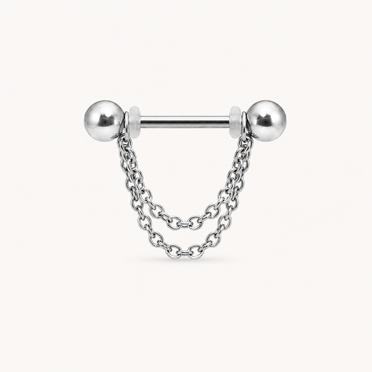 Ketten-Brustwarzenpiercing • Titan • 2 Stk.