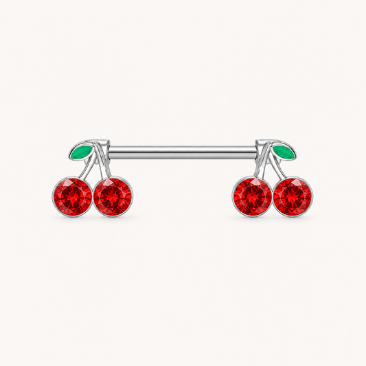 Kirschen-Brustwarzenpiercing • Titan • 2 Stk.