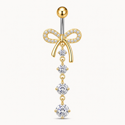 Titan-Bauchnabelpiercing mit Schleife