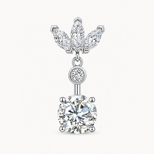 Schwebe-Bauchnabelpiercing aus Titan (Reverse)