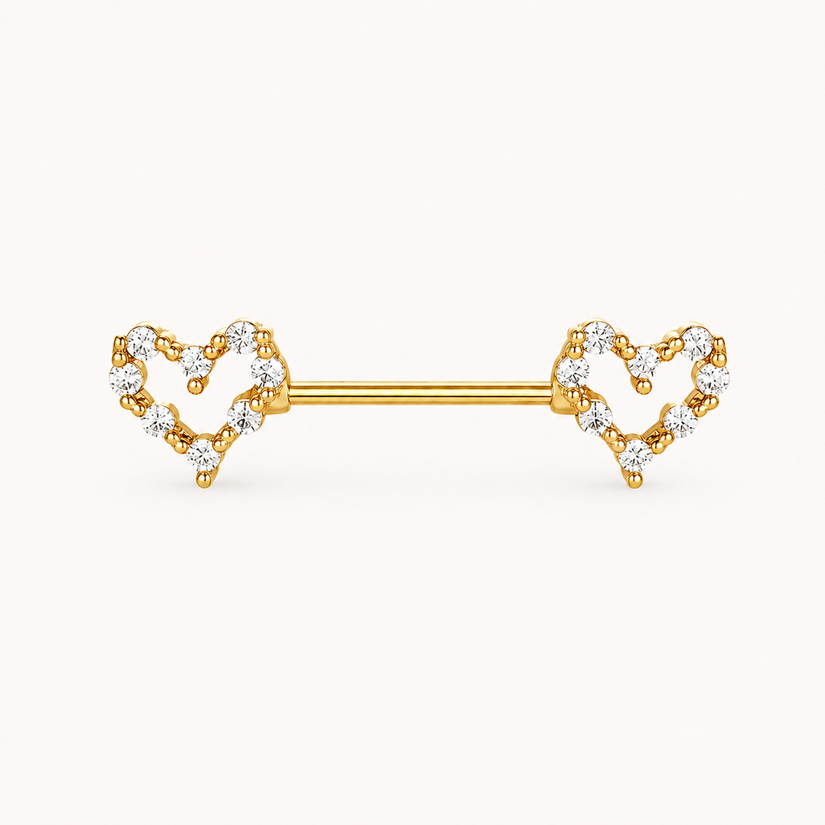 Doppelherz-Brustwarzenpiercing • Titan • 2 STK