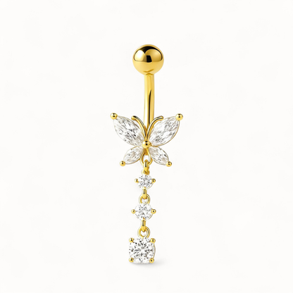 CZ Schmetterling Bauchnabelpiercing • Titan