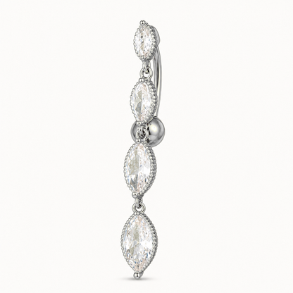 4-fach Charm Inverted Titan Bauchnabelpiercing