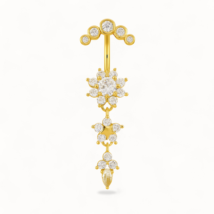 Triple-Blüten-Bauchnabelpiercing • Titan