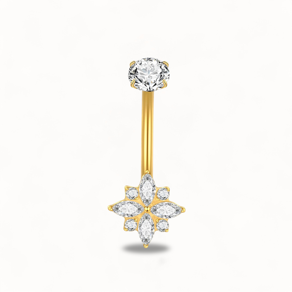 Minimalistisches Titan-Bauchnabelpiercing