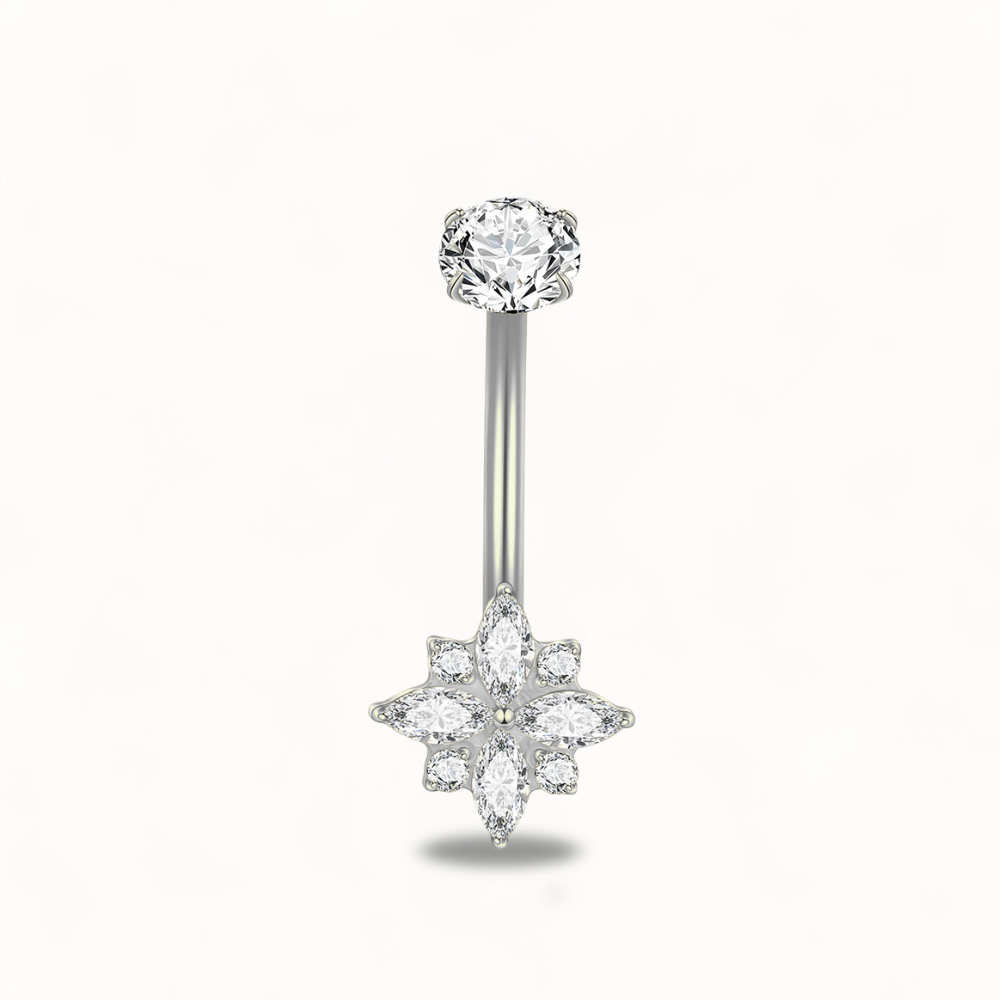 Minimalistisches Titan-Bauchnabelpiercing