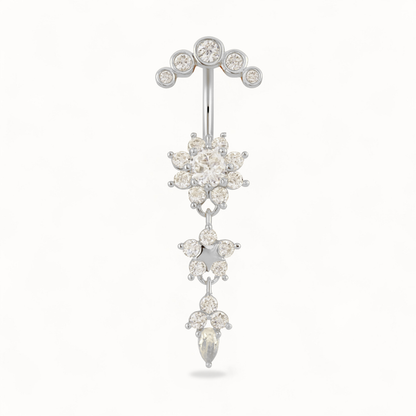 Triple-Blüten-Bauchnabelpiercing • Titan