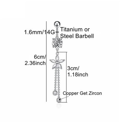 Ketten-Bauchnabelpiercing • Titan
