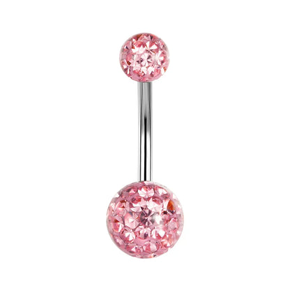 Glitzerndes Bauchnabelpiercing • Titan