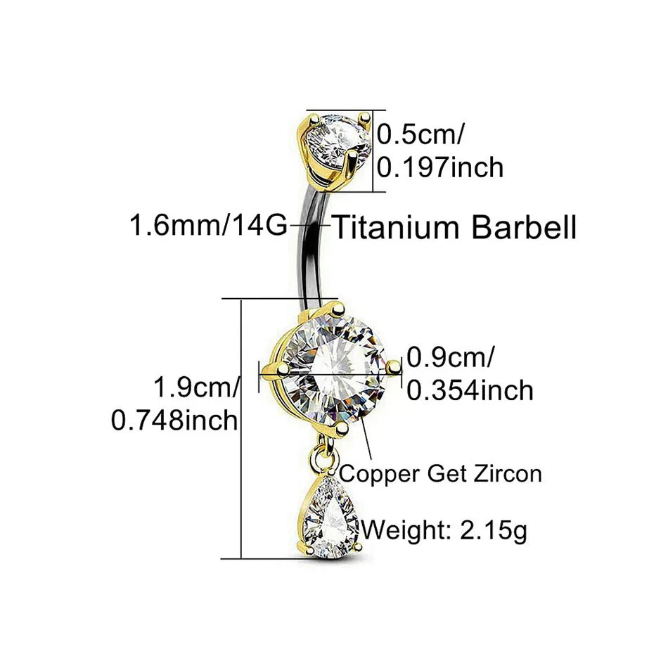 Elegantes Titan-Bauchnabelpiercing