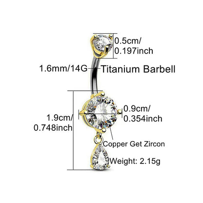 Elegantes Titan-Bauchnabelpiercing