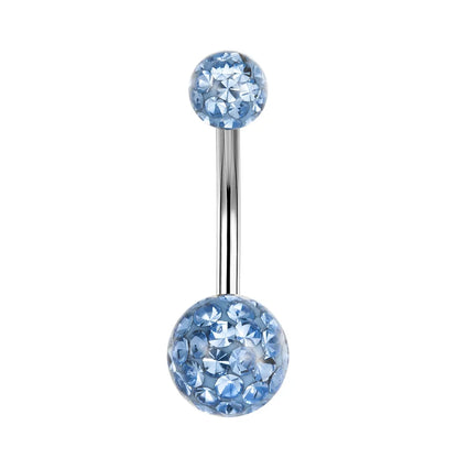 Glitzerndes Bauchnabelpiercing • Titan
