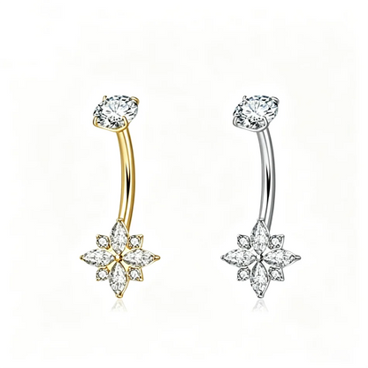Minimalistisches Titan-Bauchnabelpiercing