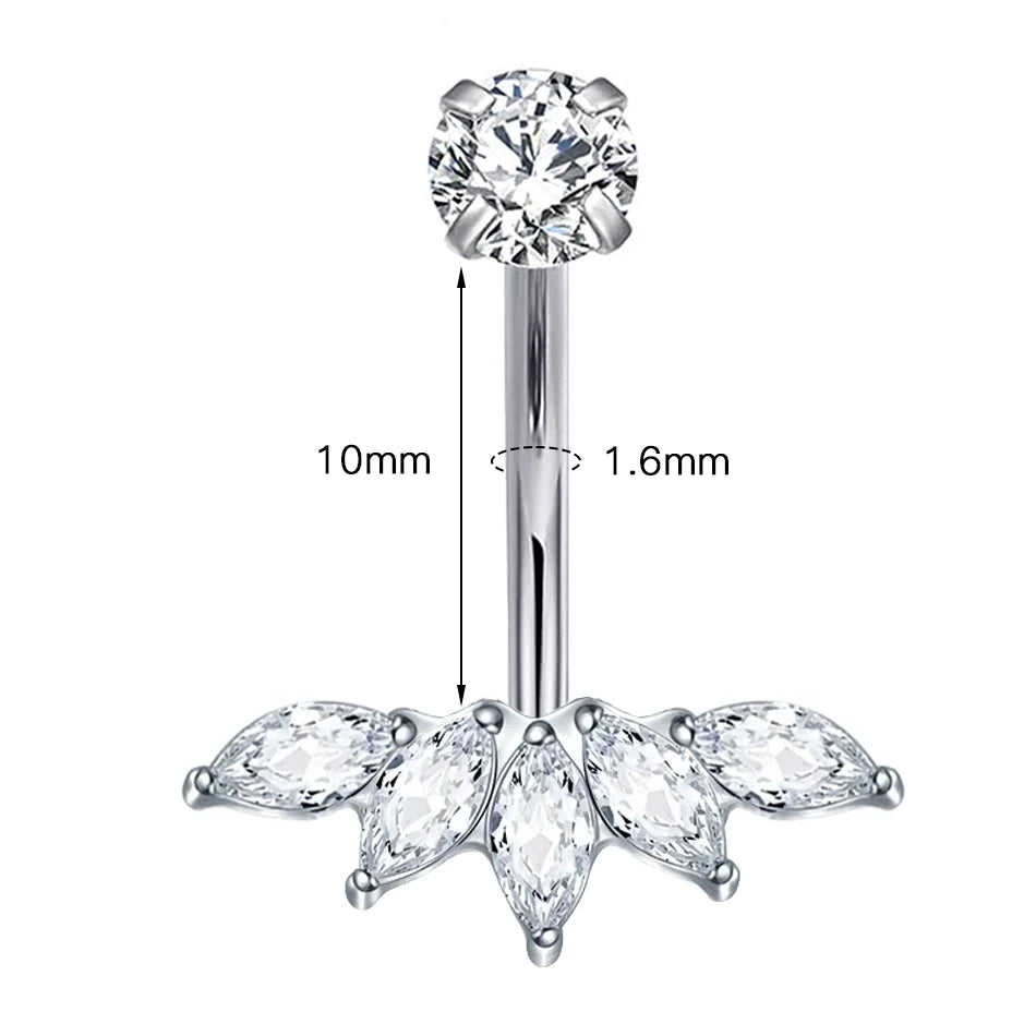 Elegantes Design Titan Bauchnabelpiercing