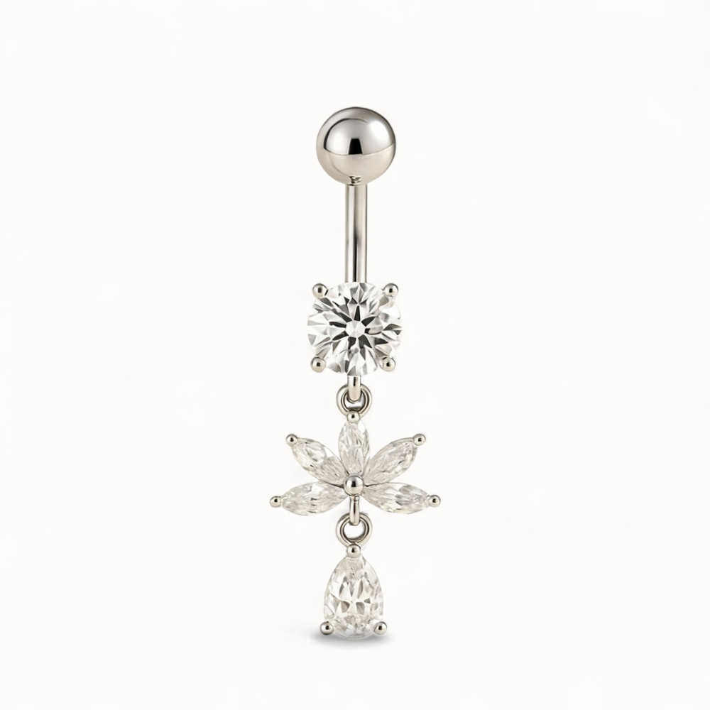 Zirkonia Titan Bauchnabelpiercing