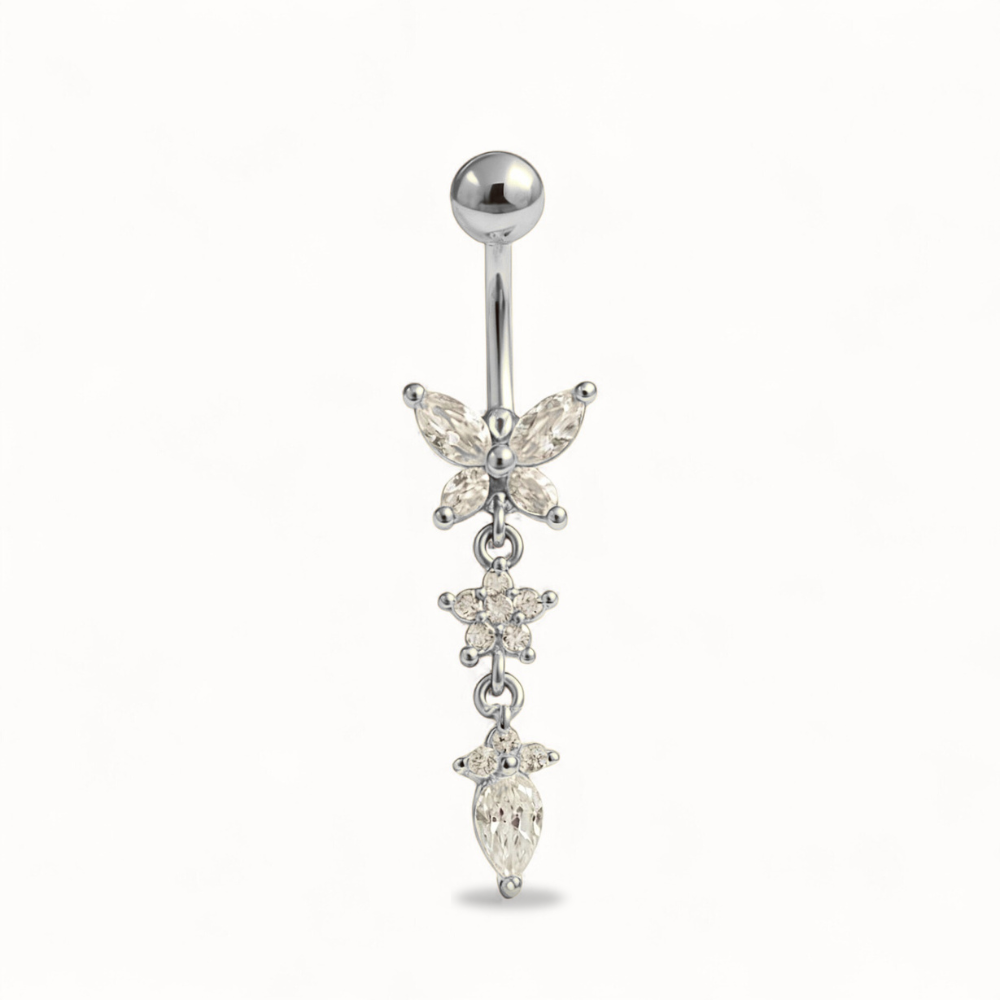 Schmetterlings-Bauchnabelpiercing • Titan • Anhänger