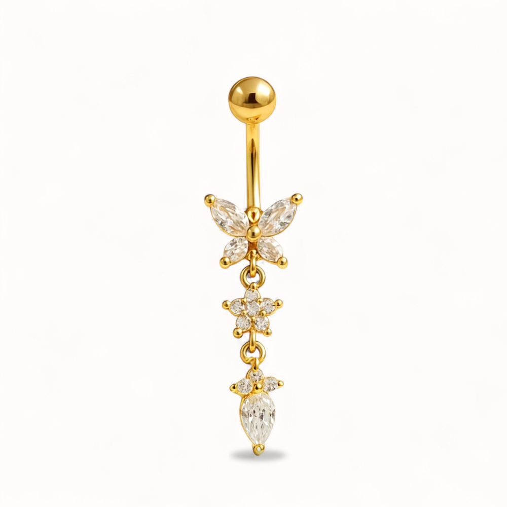 Schmetterlings-Bauchnabelpiercing • Titan • Anhänger