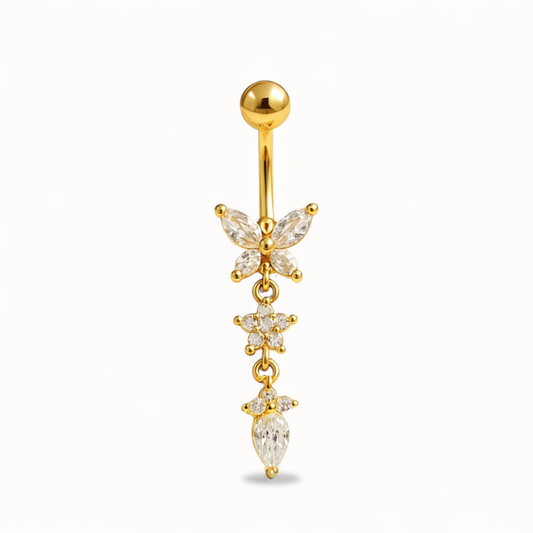 Schmetterlings-Bauchnabelpiercing • Titan • Anhänger