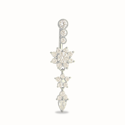 Blumen-Bauchnabelpiercing • Titan