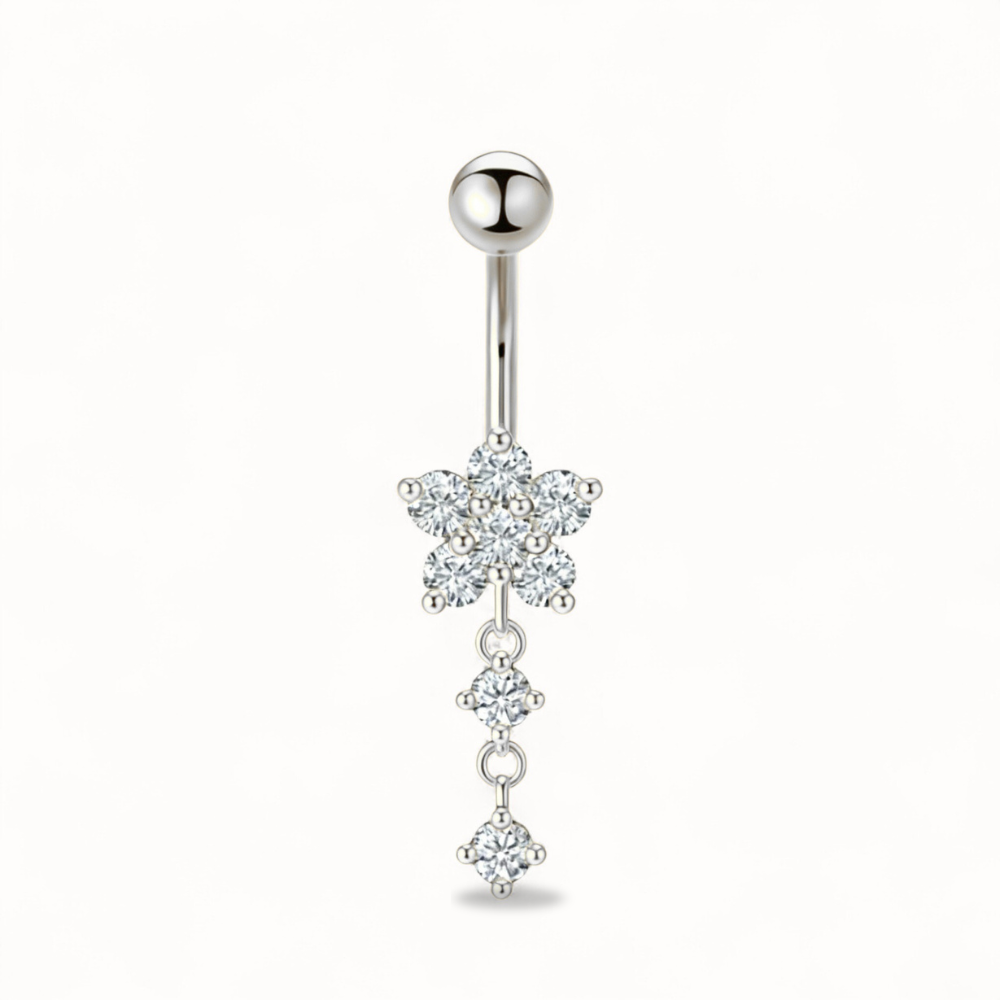 Zirkonia Titan Bauchnabelpiercing