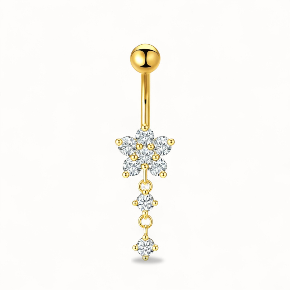 Zirkonia Titan Bauchnabelpiercing