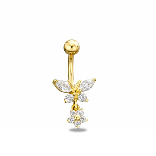 Zirkonia Titan Bauchnabelpiercing
