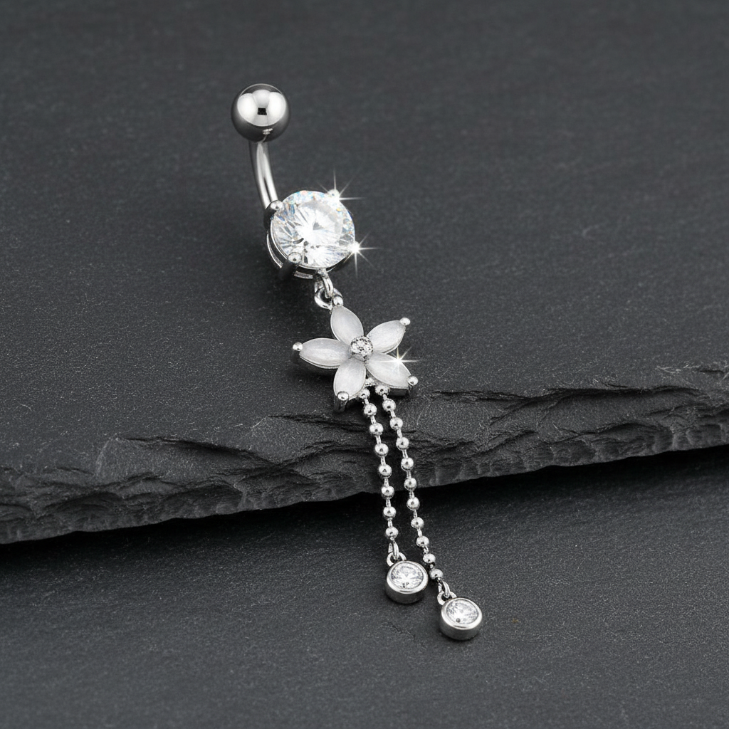 Ketten-Bauchnabelpiercing • Titan