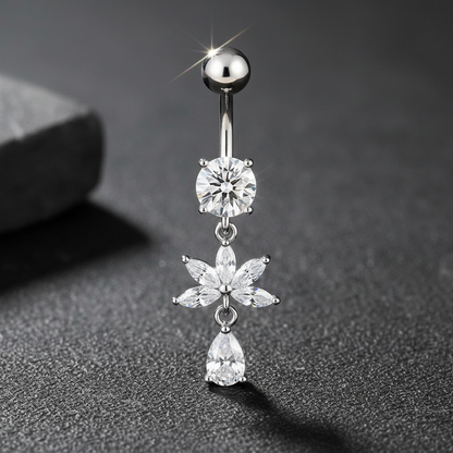 Zirkonia Titan Bauchnabelpiercing